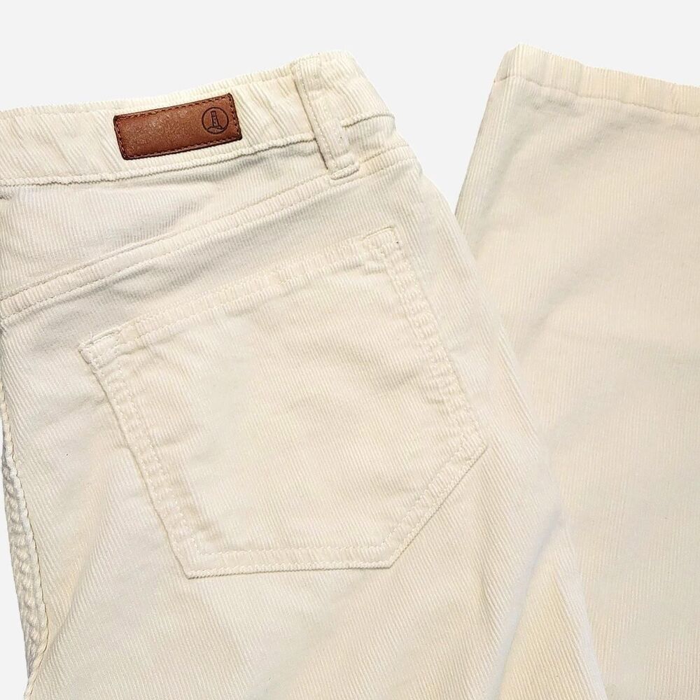 Lands End Women's 8 Off White Corduroy Bootcut mid rise pants